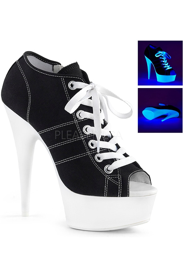 [ Pleaser プリーザー ] オープントゥスニーカーヒールDEL600SK-01/BCA/NW・ブラック