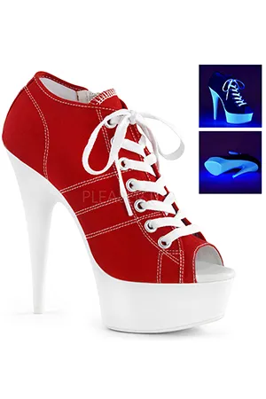 [ Pleaser プリーザー ] オープントゥスニーカーヒールDEL600SK-01/RCA/NW・レッド