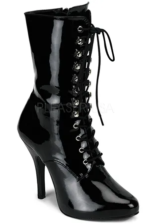 [ Pleaser プリーザー ] 11.5cmヒールレースアップショートブーツ/ ブラックARENA1020/B