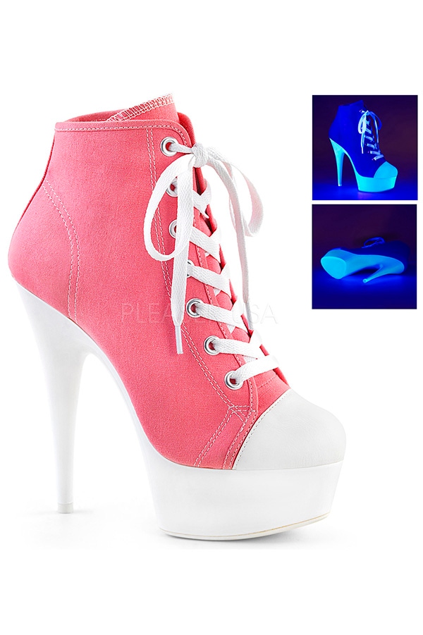 [ Pleaser プリーザー ] スニーカーショートブーツDEL600SK-02/PNCA/NW・ピンク