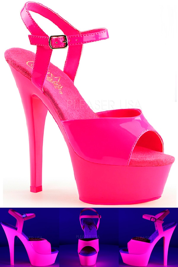[ Pleaser プリーザー ] アンクレットストラップハイヒール サンダル /ピンク/KISS209UV/NHPNK/M