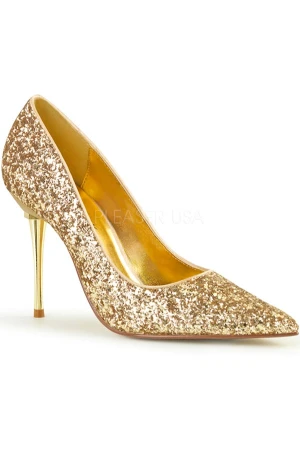 [ Pleaser プリーザー ] グリッターハイヒールAPP20G/GPU・ゴールド