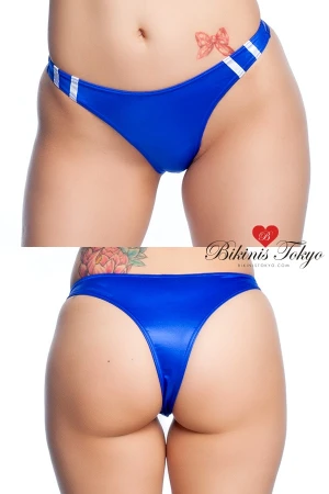 【ユニセックス】スーパーウェット素材ライン入りリオバックブルマ ・ブルー