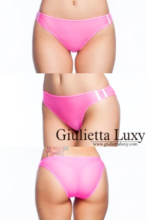 【ユニセックス】シースルーライン入りショーツ・蛍光ピンク