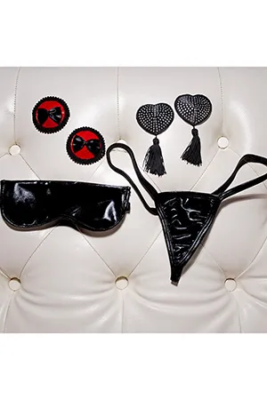 ニップレスショーツアイマスクセット・ブラック