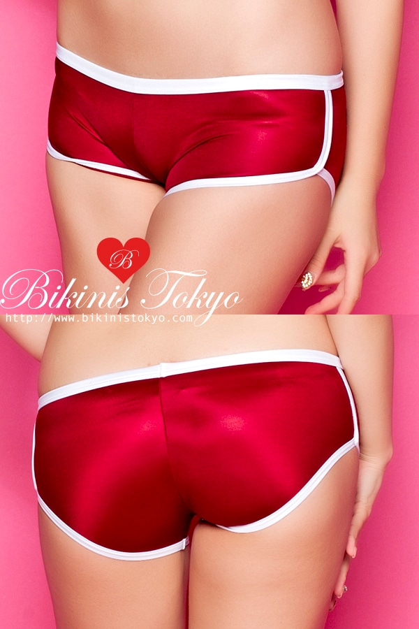 【ユニセックス】スーパーウェット素材ライン入りボックスショーツ・エンジ