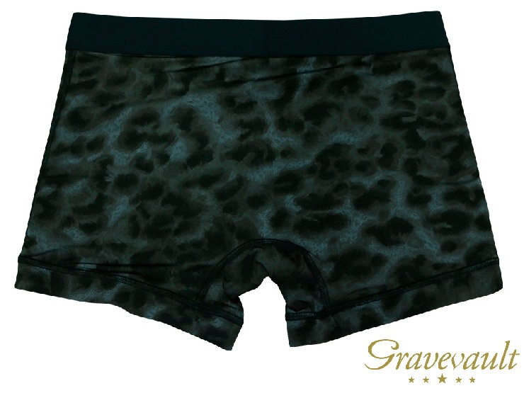 【メンズ】gravevault Shotボクサーショーツ・Leopard・ダークグレー