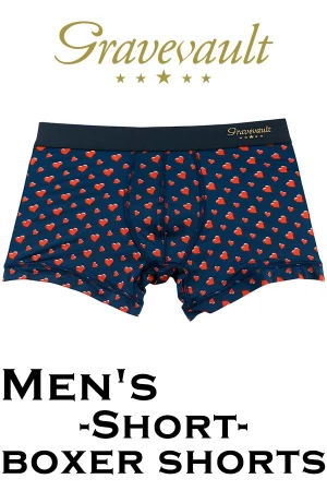 【メンズ】gravevault Shotボクサーショーツ・ハートドットネイビー