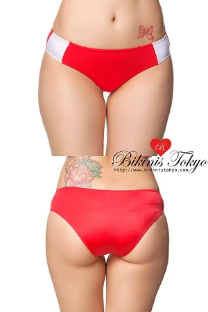 【ユニセックス】太ラインショーツ・レッド