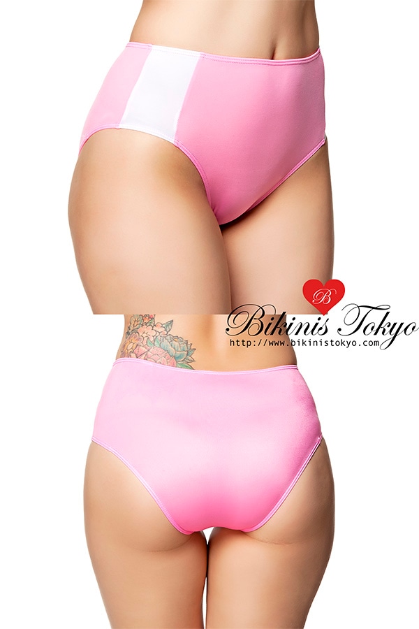 【ユニセックス】太ラインハイウエストショーツ・ピンク