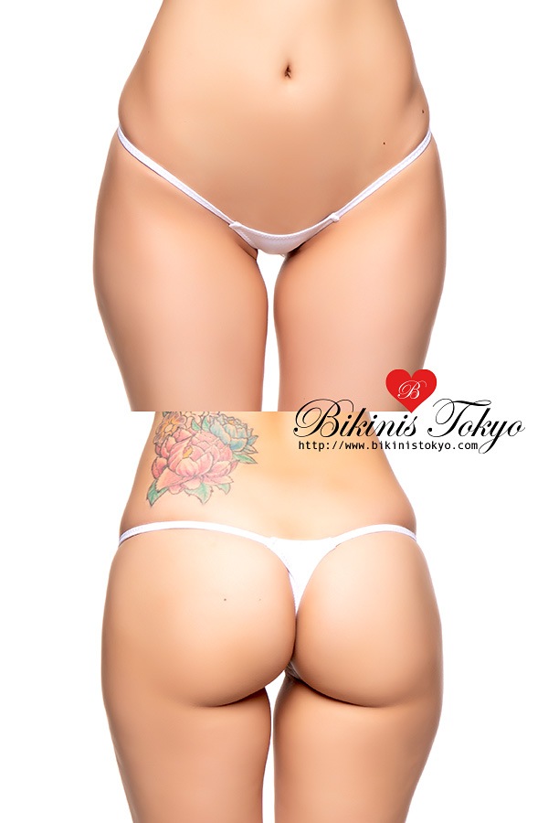 極浅極小マイクロTバックショーツ ・ホワイト