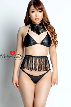 フリンジ付きアクセサリーセット・ブラック