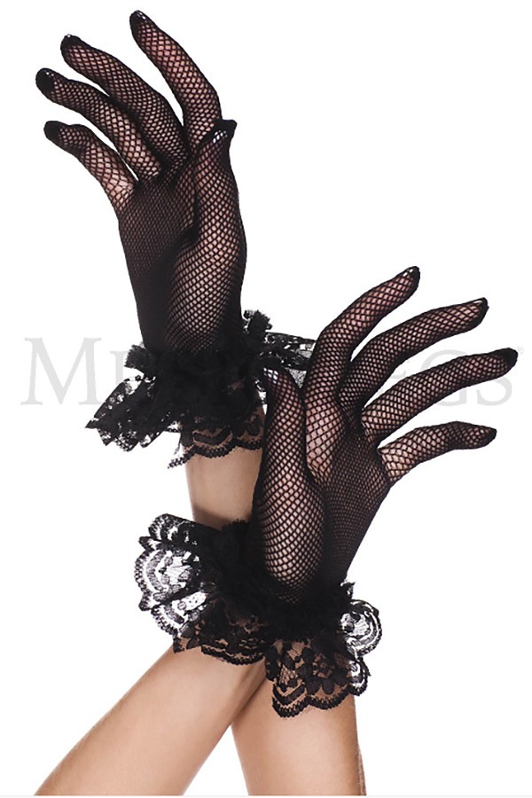 レース付きショートネットグローブ