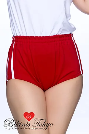 2本線ブルマショーツ・エンジ