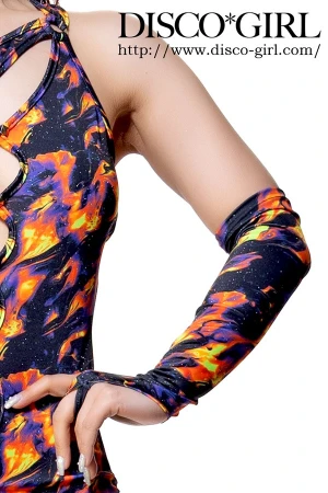 [BL商品対応]ロンググローブ・ファイヤー柄2