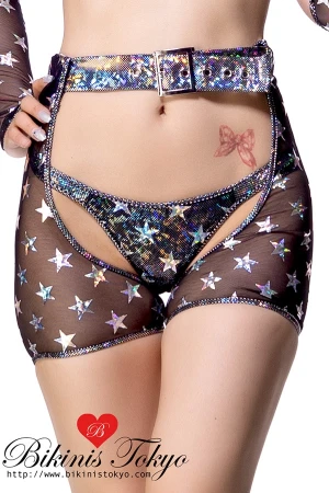 キラキラスターチャップスボトム・ブラック