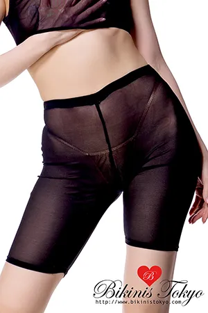 ハーフレギンス ・ブラックメッシュ