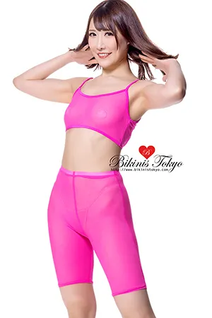 ハーフレギンス・ピンクメッシュ