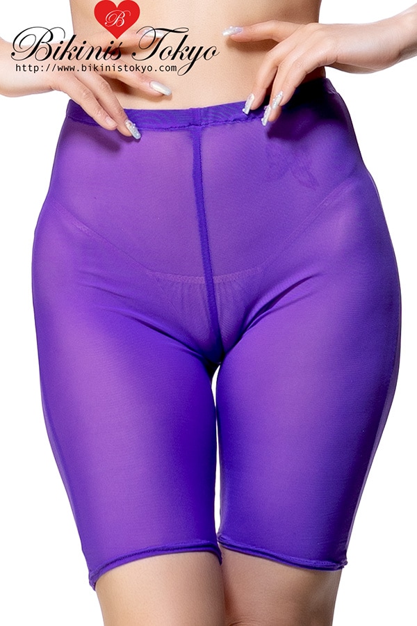 ハーフレギンス ・パープルメッシュ