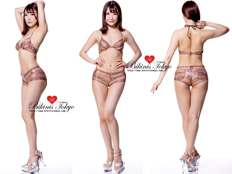 マイクロミニ ホットパンツ・ブラウンスネーク