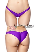 センターシャーリング食い込み加工ハーフバックショーツ・マット・パープル|パンティ・ショーツ|下着・ランジェリー