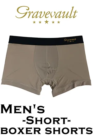 【メンズ】gravevault Shotボクサーショーツ・プレーン・スチールグレー