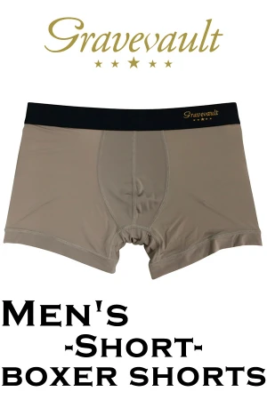 【メンズ】gravevault Shotボクサーショーツ・プレーン・スチールグレー
