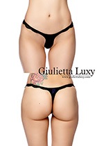 ほんのり透けるツルツルもちもち素材のティアドロップTバックショーツ・ブラック|パンティ・ショーツ|下着・ランジェリー