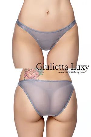 【ユニセックス】クラシックカラーシースルーフルバックショーツ・グレー