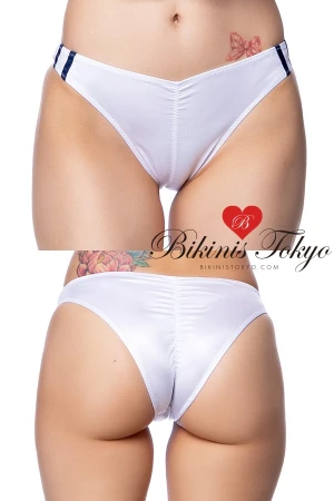 スーパーウェット素材センターシャーリング食い込み加工ブルマ・ホワイト