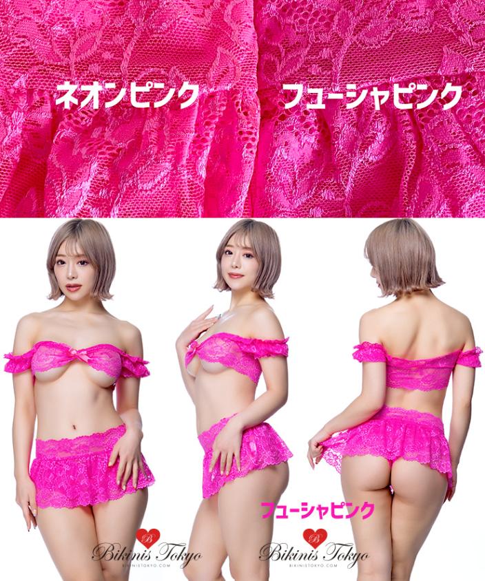 レースミニスカート・ピンク