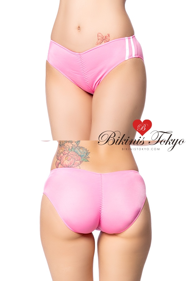 柔らかストレッチ素材センターシャーリング食込み加工ブルマ・ピンク