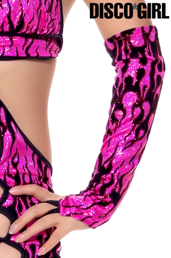 [BL商品対応]ロンググローブ・ラメフレームピンク