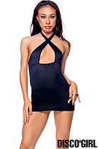 クロスホルターネックボディコンシャス・ブラック|ボディコン|ボディコン・ワンピース