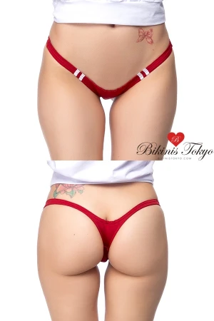 極浅ローライズライン入りブルマTバックパンティ・エンジ