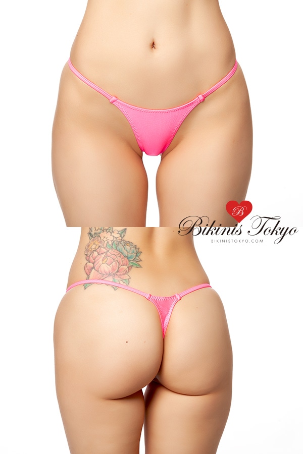 Wet素材艶ミニTバックショーツ・ピンク