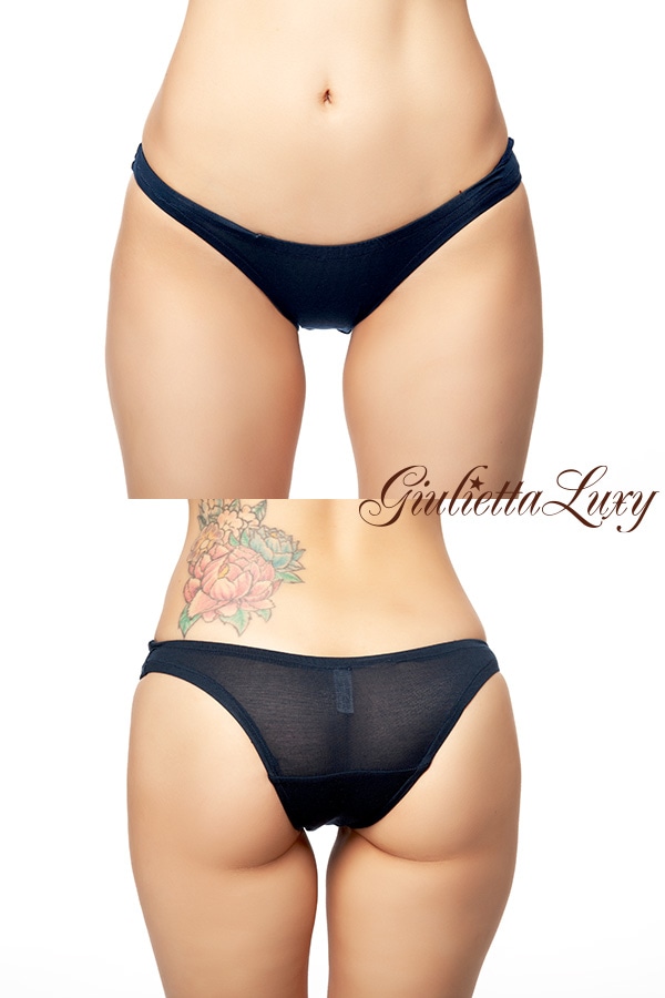 ヨリセル素材ローライズショーツ・ネイビー