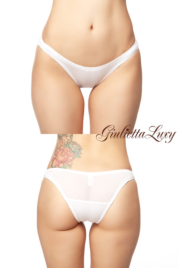 ヨリセル素材ローライズショーツ・ホワイト