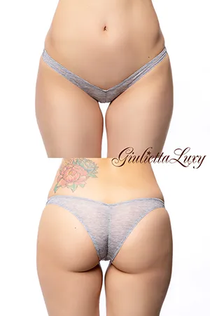 センターシャーリング食い込みクランチショーツ・グレー