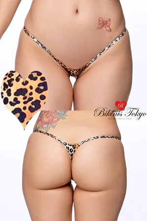 【BikinisTokyoオリジナル】極小マイクロTバックショーツ・レオパード