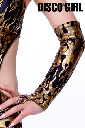 [BL商品対応]ロンググローブ・メタリックファイヤーゴールド