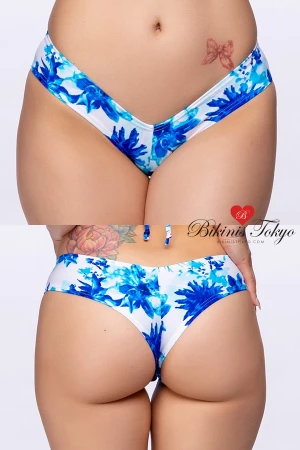 【BikinisTokyoオリジナル】マイクロヒップハングボトム・ブルーフラワー