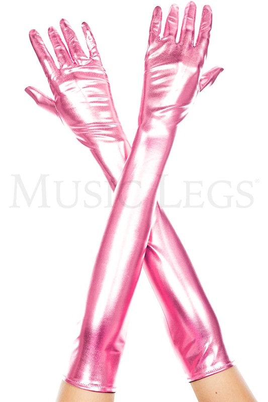 Extralongメタリックグローブ・ドールピンク