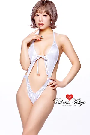 変形ハイレグTバックレオタード・ミストラメホワイト