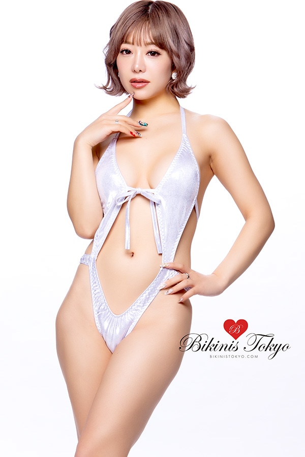 変形ハイレグTバックレオタード・ミストラメホワイト