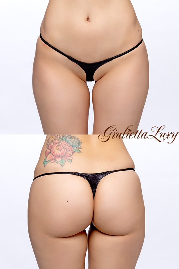 ハギなしティアドロップTバックショーツ・ブラック