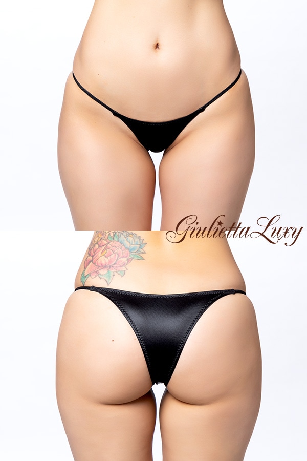 光沢リオバックショーツ・ブラック