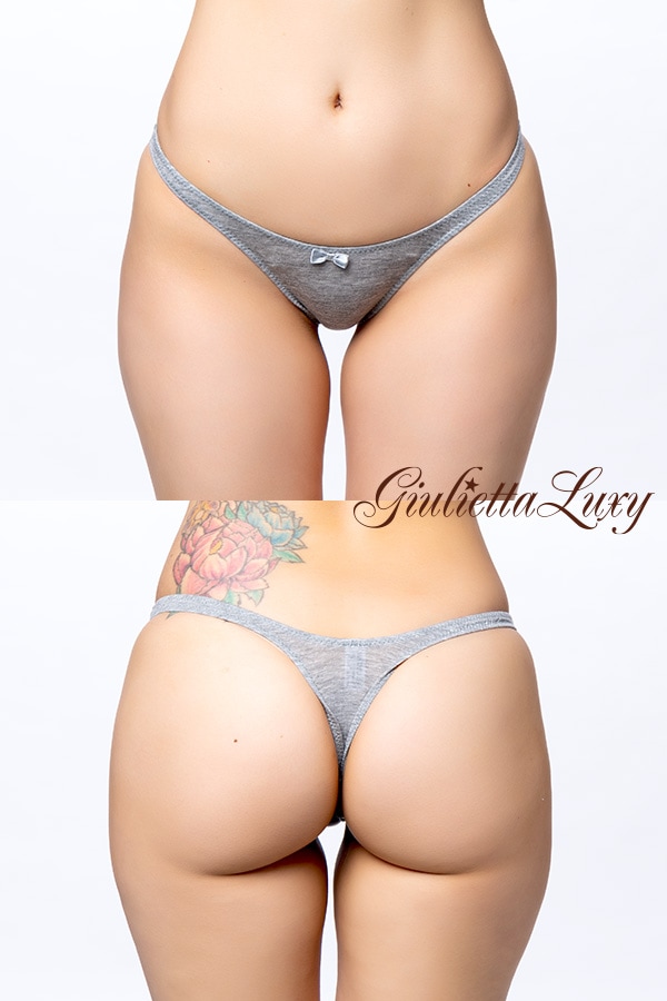 【ユニセックス】ヨリセル素材Tバックショーツ ・グレー