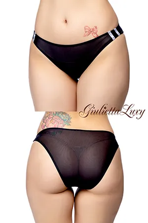 【ユニセックス】スケスケブルマライン入りショーツ・ブラック