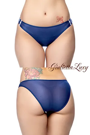 【ユニセックス】スケスケブルマライン入りショーツ・ネイビー